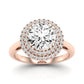 Tulip Diamond Matching Band Only (does Not Include Engagement Ring) For Ring With Round Center rosegold