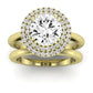 Tulip Diamond Matching Band Only (does Not Include Engagement Ring) For Ring With Round Center yellowgold