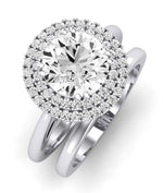 Tulip Moissanite Matching Band Only (does Not Include Engagement Ring) For Ring With Round Center whitegold