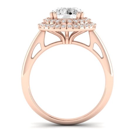 Tulip Diamond Matching Band Only (does Not Include Engagement Ring) For Ring With Round Center rosegold