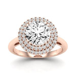 Tulip Diamond Matching Band Only (does Not Include Engagement Ring) For Ring With Round Center rosegold
