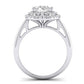 Tulip Oval Diamond Bridal Set (Lab Grown Igi Cert) whitegold