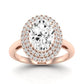 Tulip Oval Diamond Bridal Set (Lab Grown Igi Cert) rosegold