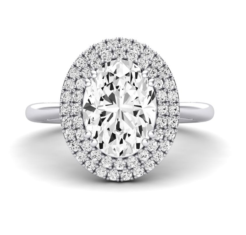 Tulip Oval Diamond Engagement Ring (Lab Grown Igi Cert) whitegold