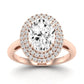 Tulip Oval Diamond Engagement Ring (Lab Grown Igi Cert) rosegold