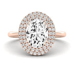 Tulip Oval Diamond Engagement Ring (Lab Grown Igi Cert) rosegold