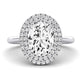 Tulip Oval Diamond Engagement Ring (Lab Grown Igi Cert) whitegold