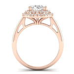 Tulip Oval Moissanite Bridal Set rosegold