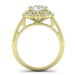 Tulip Oval Moissanite Bridal Set yellowgold