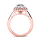 Tulip Princess Diamond Engagement Ring (Lab Grown Igi Cert) rosegold