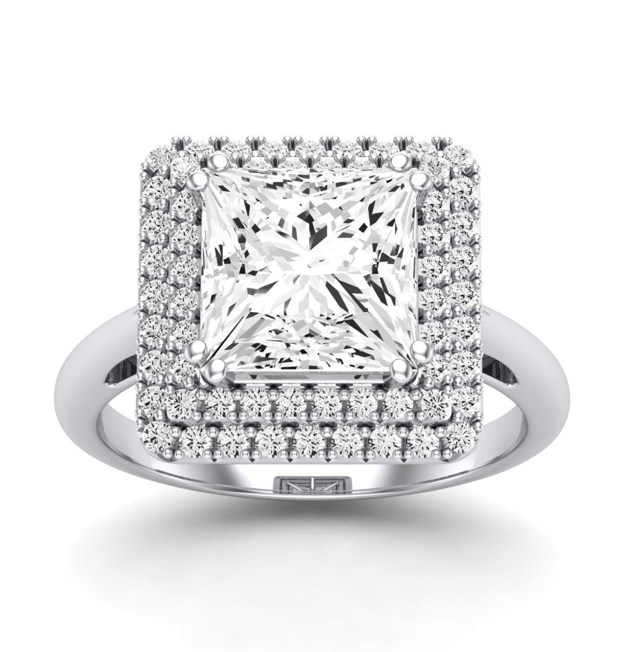 3.00 ct - Tulip - Princess Moissanite Engagement Ring