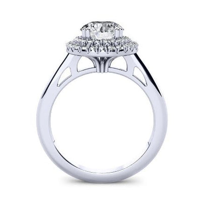 Tulip Round Diamond Bridal Set (Lab Grown Igi Cert) whitegold