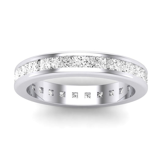 Valerian Princess Cut Diamond Eternity Band (Clarity Enhanced) whitegold