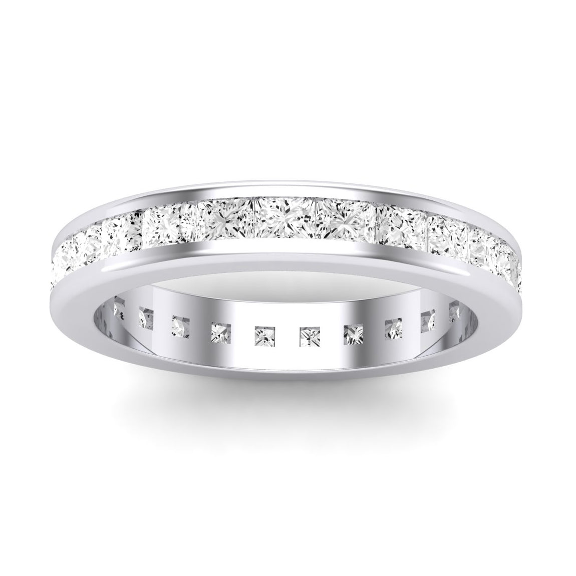 Valerian Princess Cut Diamond Eternity Band (Clarity Enhanced) whitegold