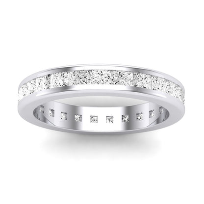 Valerian Princess Cut Moissanite Eternity Band whitegold