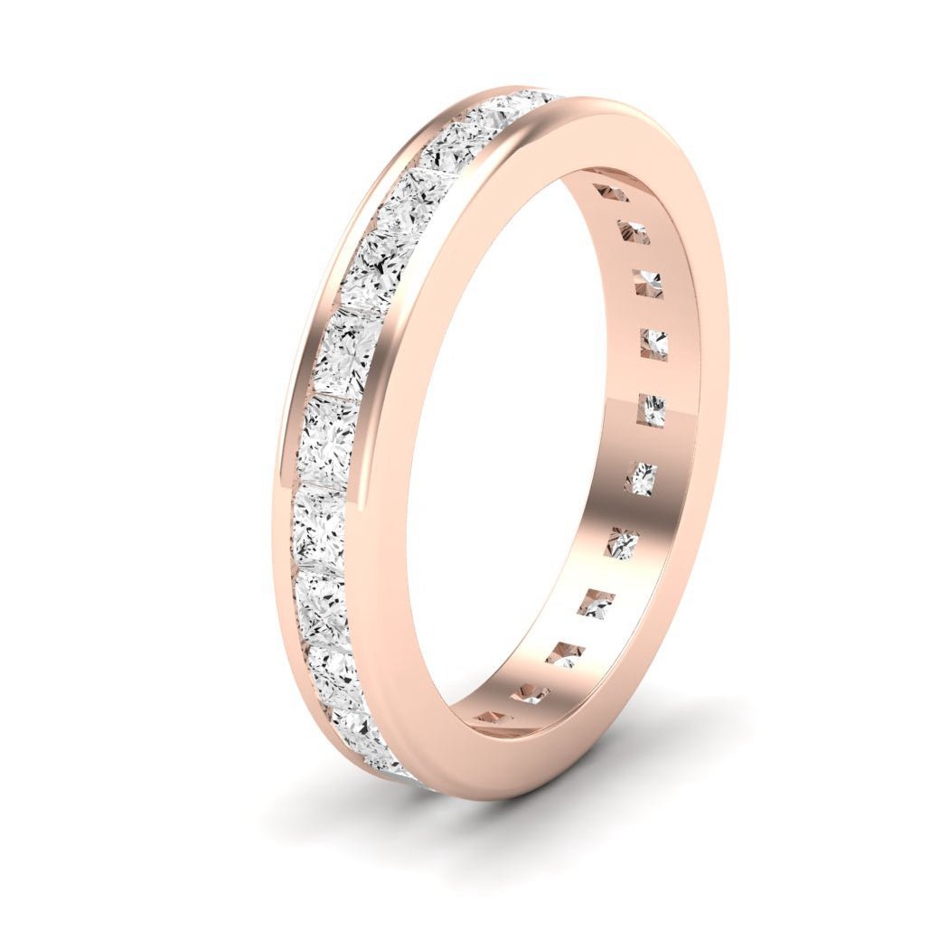 Valerian Princess Cut Moissanite Eternity Band rosegold