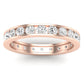 Clara Round Cut Diamond Eternity Band (Clarity Enhanced) rosegold