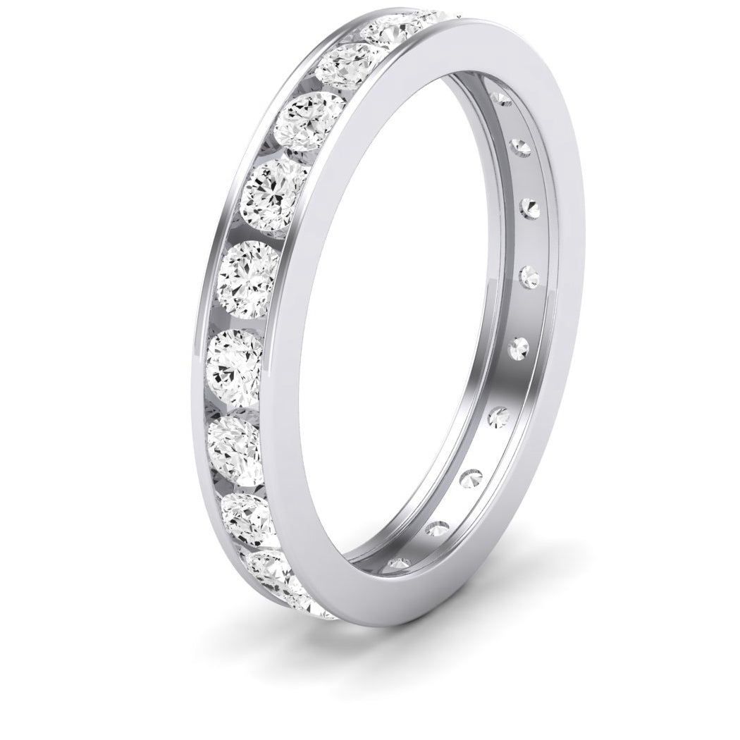 Clara Round Cut Diamond Eternity Band (Clarity Enhanced) whitegold