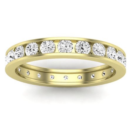 Valerian Round Cut Moissanite Eternity Band yellowgold