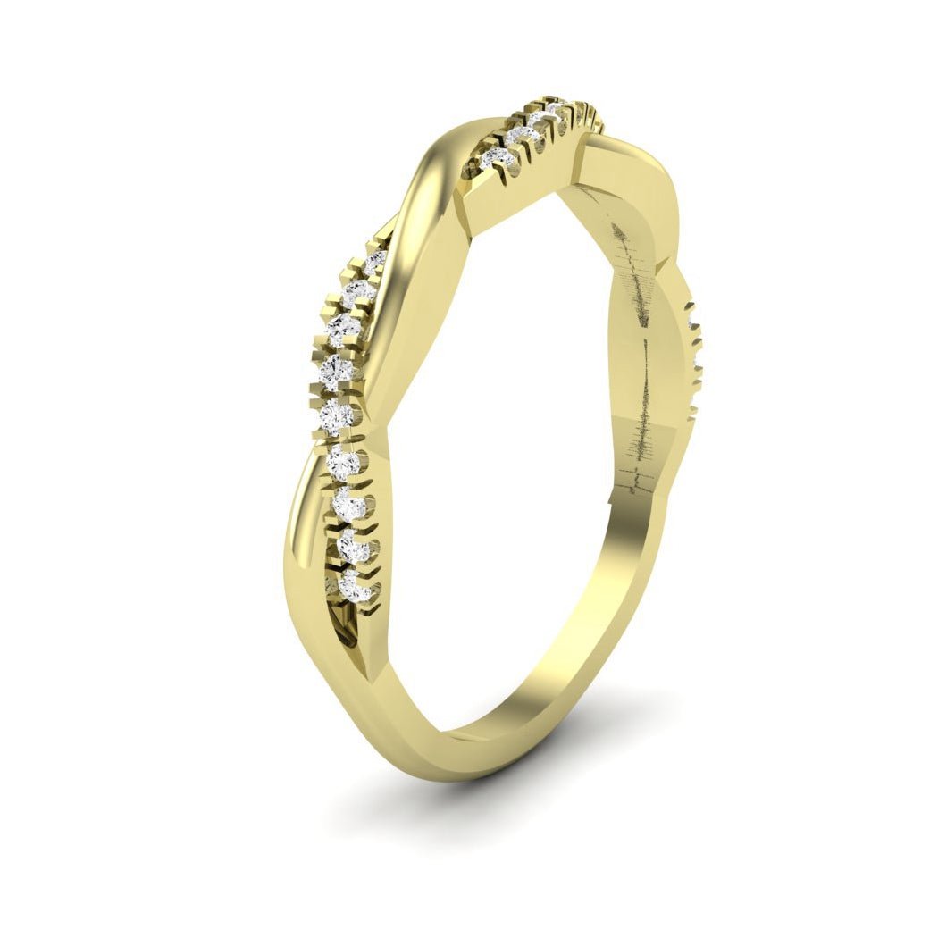 Valli Round Cut Moissanite Eternity Band yellowgold