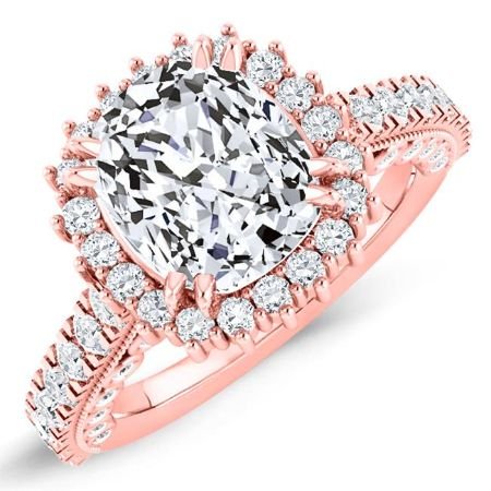 Varda Cushion Diamond Bridal Set (Lab Grown Igi Cert) rosegold