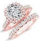 Varda Cushion Diamond Bridal Set (Lab Grown Igi Cert) rosegold