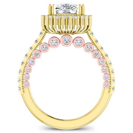 Varda Cushion Diamond Engagement Ring (Lab Grown Igi Cert) yellowgold