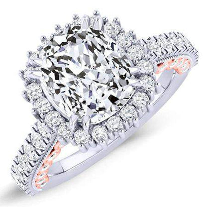 Varda Cushion Diamond Engagement Ring (Lab Grown Igi Cert) whitegold