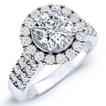 Velvet Cushion Diamond Bridal Set (Lab Grown Igi Cert) whitegold