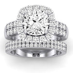 Velvet Diamond Matching Band Only (does Not Include Engagement Ring)  For Ring With Cushion Center whitegold