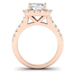 Velvet Diamond Matching Band Only (does Not Include Engagement Ring)  For Ring With Cushion Center rosegold