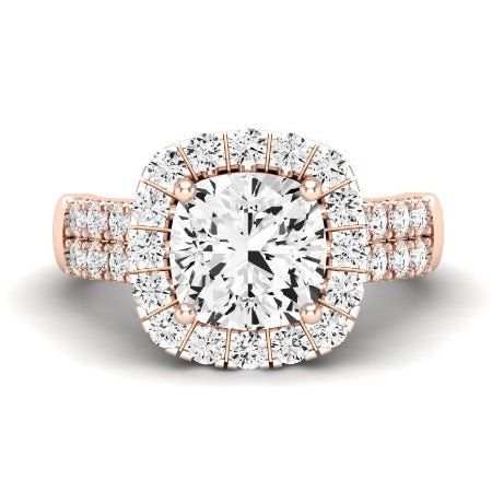 Velvet Diamond Matching Band Only (does Not Include Engagement Ring)  For Ring With Cushion Center rosegold