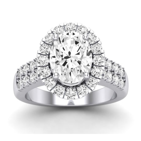 Velvet Diamond Matching Band Only ( Engagement Ring Not Included) For Ring With Oval Center whitegold