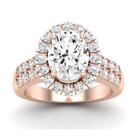 Velvet Diamond Matching Band Only ( Engagement Ring Not Included) For Ring With Oval Center rosegold
