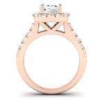 Velvet Diamond Matching Band Only ( Engagement Ring Not Included) For Ring With Emerald Center rosegold