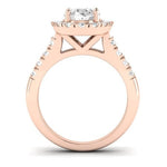 Velvet Diamond Matching Band Only ( Engagement Ring Not Included) For Ring With Oval Center rosegold