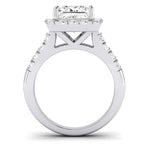 Velvet Diamond Matching Band Only (does Not Include Engagement Ring)  For Ring With Princess Center whitegold