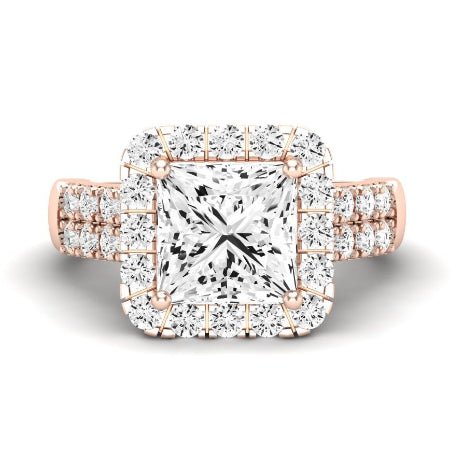Velvet Diamond Matching Band Only (does Not Include Engagement Ring)  For Ring With Princess Center rosegold