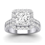 Velvet Diamond Matching Band Only (does Not Include Engagement Ring)  For Ring With Princess Center whitegold