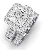 Velvet Diamond Matching Band Only (does Not Include Engagement Ring)  For Ring With Princess Center whitegold