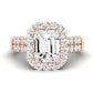 Velvet Emerald Diamond Bridal Set (Lab Grown Igi Cert) rosegold