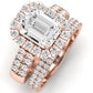 Velvet Emerald Diamond Bridal Set (Lab Grown Igi Cert) rosegold