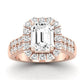 Velvet Emerald Diamond Bridal Set (Lab Grown Igi Cert) rosegold