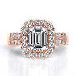 Velvet Emerald Diamond Engagement Ring (Lab Grown Igi Cert) rosegold