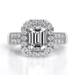 Velvet Emerald Diamond Engagement Ring (Lab Grown Igi Cert) whitegold