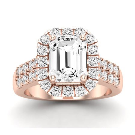 Velvet Emerald Moissanite Bridal Set rosegold