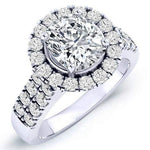 Velvet Cushion Diamond Engagement Ring (Lab Grown Igi Cert) whitegold
