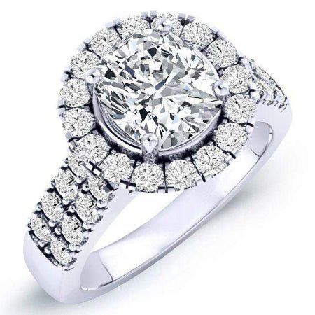 2.00 ct - Velvet - GIA Natural Cushion Diamond Engagement Ring