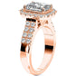 Velvet Emerald Diamond Engagement Ring (Lab Grown Igi Cert) rosegold