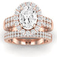 Velvet Oval Diamond Bridal Set (Lab Grown Igi Cert) rosegold